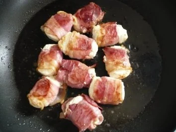 Ziegenkäsetaler mit Schinken - Rezept