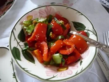 Rezept: Hauptgerichte - Gebackener Leberkäse mit Gemüse und gestampften Möhren-Kartoffelbrei Bild Nr. 3 Hauptgerichte - Gebackener Leberkäse mit Gemüse und gestampften Möhren-Kartoffelbrei - Rezept - Bild Nr. 3