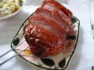 Hauptgerichte - Gebackener Leberkäse mit Gemüse und gestampften Möhren-Kartoffelbrei - Rezept