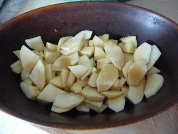 Dessert : Apfel-Crumble mit Eierlikörcreme - Rezept - Bild Nr. 2