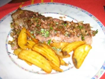 Rezept: T-Bonesteak mit Backofenpotatoes T-Bonesteak mit Backofenpotatoes - Rezept
