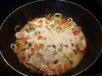 Kleine Schmetterlinge in Grüner Sosse mit Frutti di Mare - Rezept - Bild Nr. 5