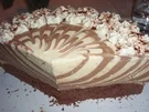 Rezept: Torte: gestreifte Schoko-Quark-Torte Torte: gestreifte Schoko-Quark-Torte - Rezept