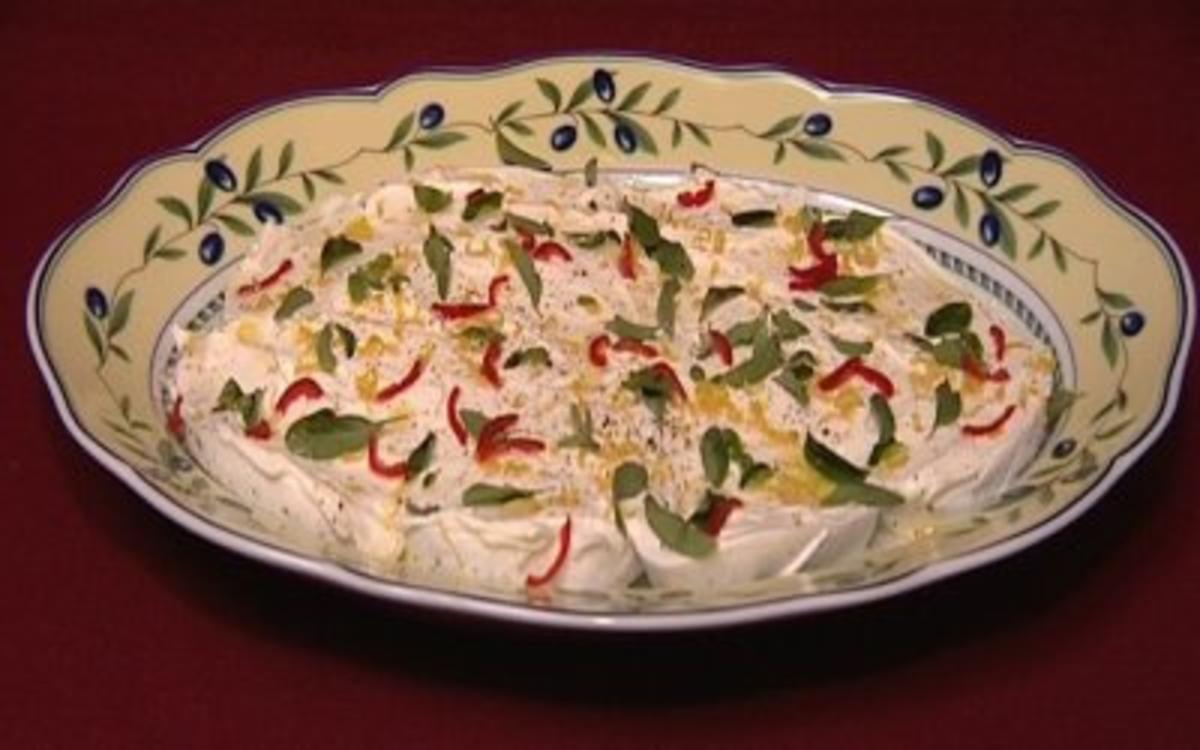 Marinierter Mozzarella in Crème fraîche (Susann Atwell) - Rezept