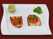 Bruschetta italiano, dazu eine kalte grüne Gazpacho (Daniel Küblblöck) - Rezept