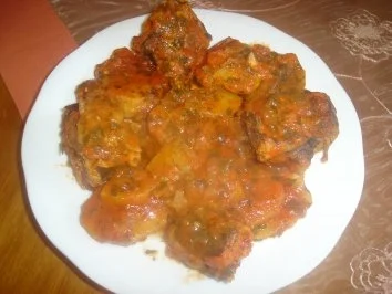 BAKALIAROS PLAKI ( STOCKFISCH IN TOMATENSOSSE UND KARTOFFELN ) - Rezept - Bild Nr. 4