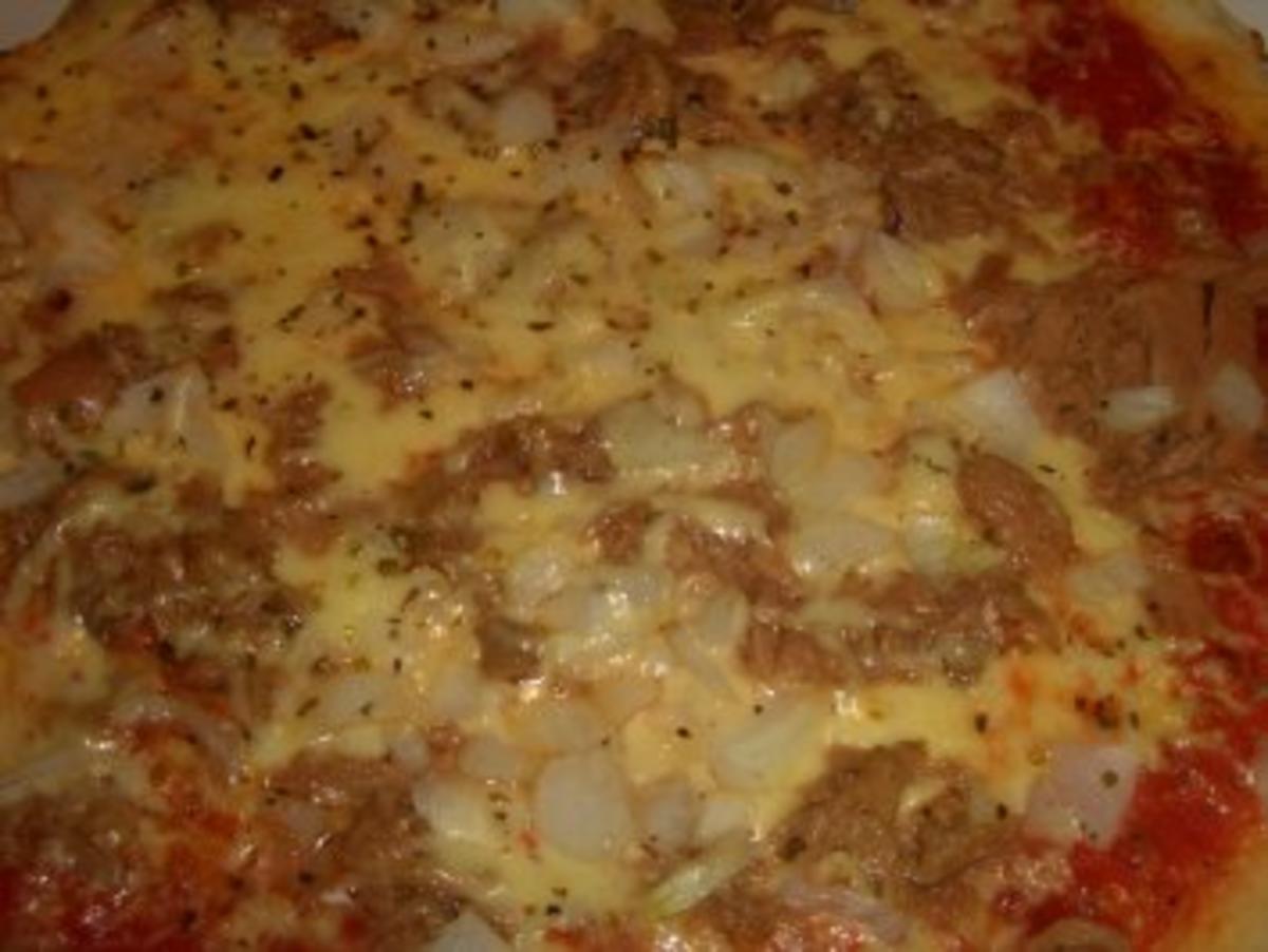 Pizza : Thunfischpizza mit Kartoffelteig - Rezept - Bild Nr. 5