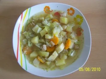 Deftige Weißkrautsuppe - Rezept