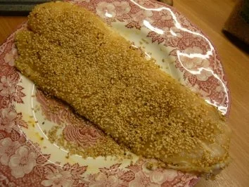 Pangasiusfilet in Sesamkruste mit Schmorgurken - Rezept - Bild Nr. 4
