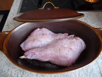 Wild - Kaninchenkeule mit Gemüsereis - Rezept - Bild Nr. 2