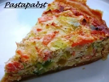 Lauch-Lachs-Quiche - Rezept