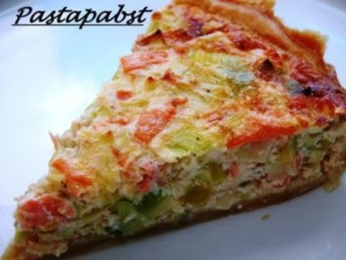 Lauch-Lachs-Quiche Rezept By Pastapabst