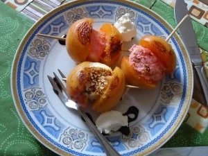 Gegrillte Aprikose,  etwas für Kinder - Rezept