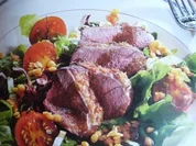 Salat mit geräucherter Entenbrust - Rezept