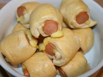 "Würstchen im Schlafrock" - Rezept