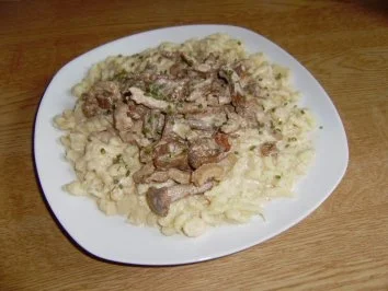 Geschnetzeltes in Pfifferling-Rahm-Soße - Rezept