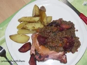 Kassler mit Linsengemüse - Rezept