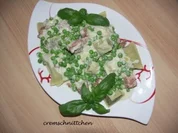 Maultaschen  mit Erbsen und Thunfisch - Rezept