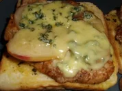 Schweinefilettoast mit flambierten Pfirsichen - Rezept