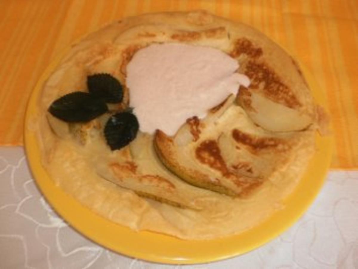Pfannkuchen Helene mit Joghurtcreme - Rezept