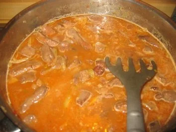 Fleisch: Paprika-Leber in Rotwein... - Rezept - Bild Nr. 3