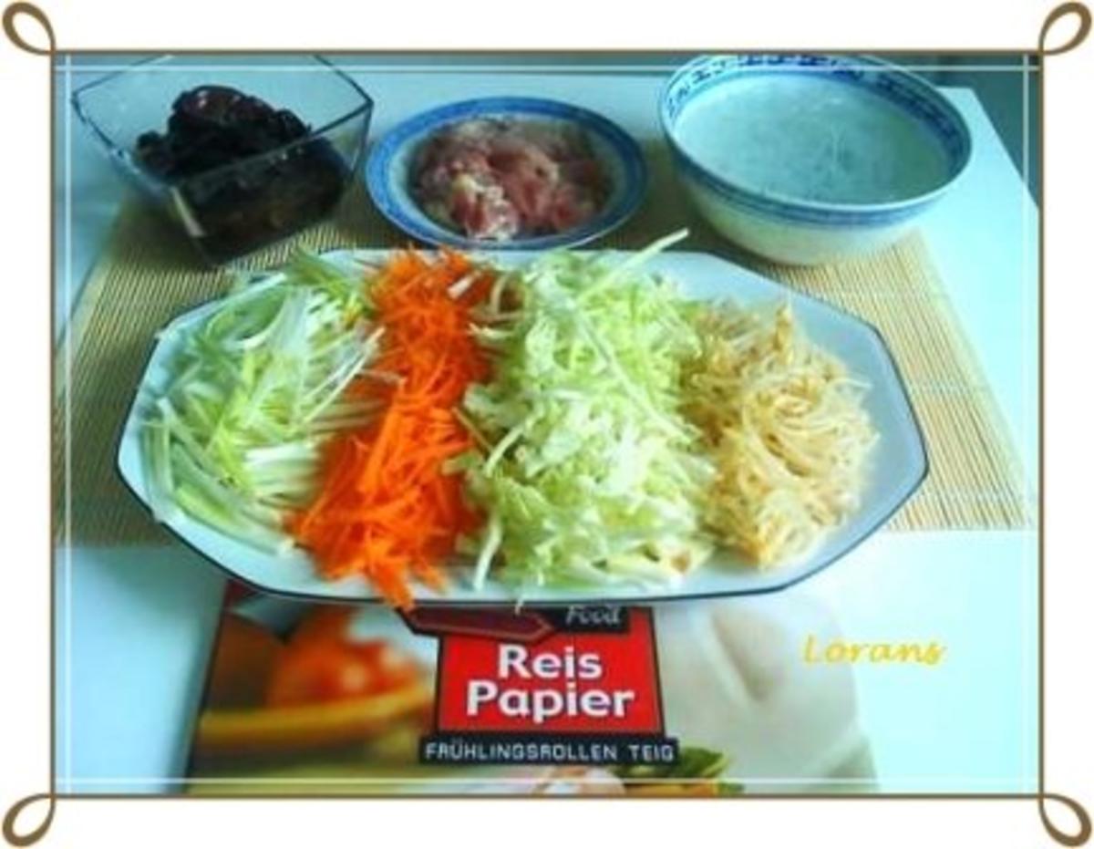 Asiatisch - Frühlingsrollen mit Hähnchenfleisch und Glasnudeln - Rezept - Bild Nr. 4