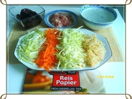 Asiatisch - Frühlingsrollen mit Hähnchenfleisch und Glasnudeln - Rezept - Bild Nr. 4