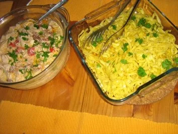 Putengeschnetzeltes mit Pfifferlingen an Tagliatelle - Rezept - Bild Nr. 6