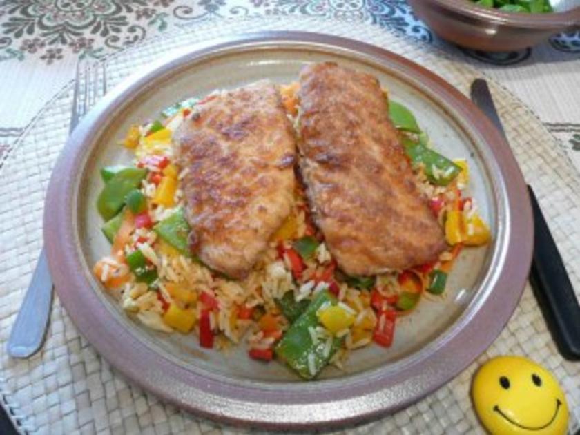 Pfannengerichte - Gemüse-Reis-Pfanne mit Tilapia - Rezept - kochbar.de