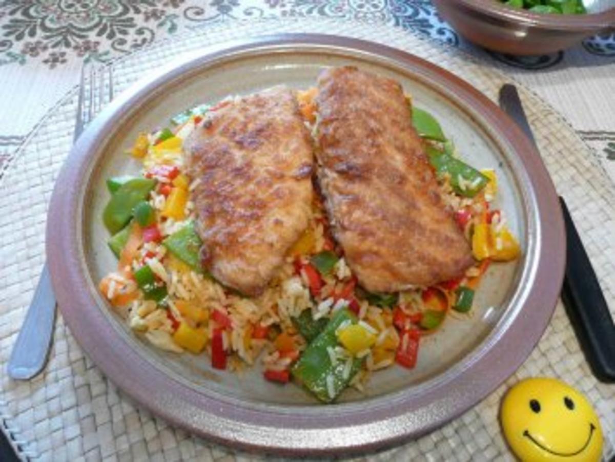 Bilder für Pfannengerichte - Gemüse-Reis-Pfanne mit Tilapia - Rezept