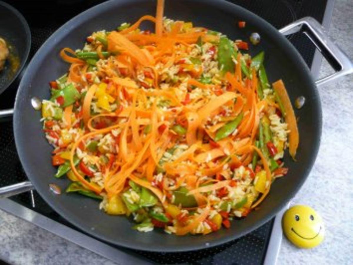 Pfannengerichte - Gemüse-Reis-Pfanne mit Tilapia - Rezept - Bild Nr. 3