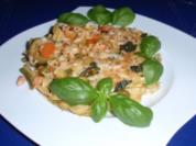 Italienischer Nudelauflauf mit einer Käse-Haselnussdecke - Rezept