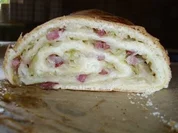 Kuchen pikant...Krautstrudel mit Schinken - Rezept