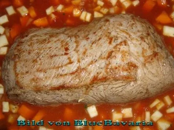 Fleischgerichte: Kalbsbraten mit Wacholderrahmsoße - Rezept - Bild Nr. 5