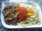 Färsengulasch mit Bärentatzen in Cidre-Calvadossauce an ital. Nudeln - Rezept