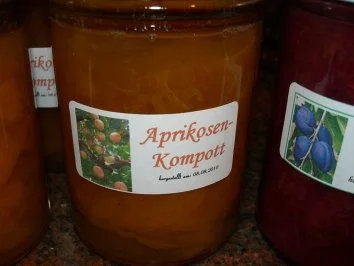 M+G:  APRIKOSEN - KOMPOTT - Rezept