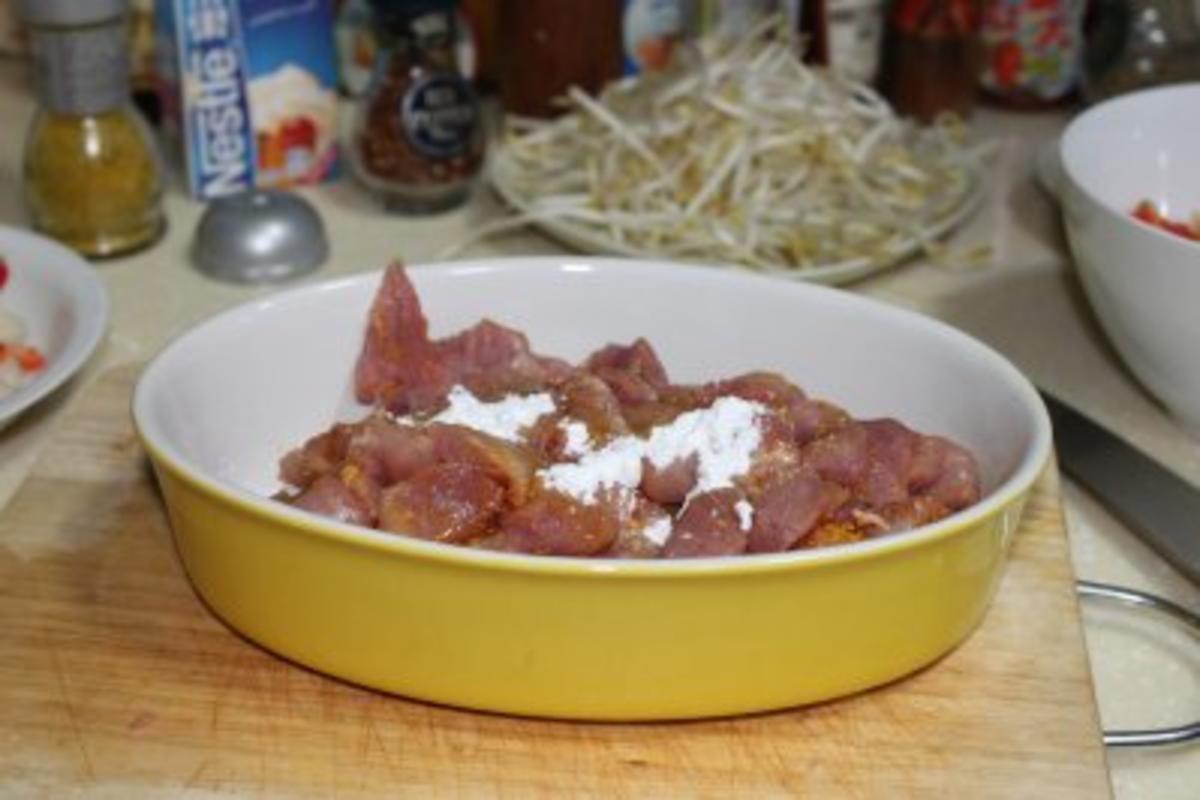 Currylende in Honigmelone an Wokgemüse - Rezept - Bild Nr. 5