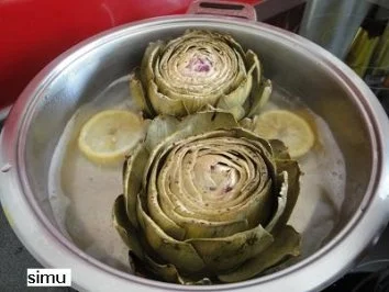 Rezept: Artischocken mit Mung-Creme Bild Nr. 5 Artischocken mit Mung-Creme - Rezept - Bild Nr. 5