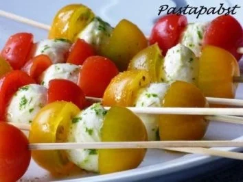 Mozzarella auf Tomate - Rezept