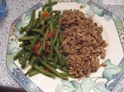 Hauptgericht-Tomatige Böhnchen mit Hackfleisch - Rezept