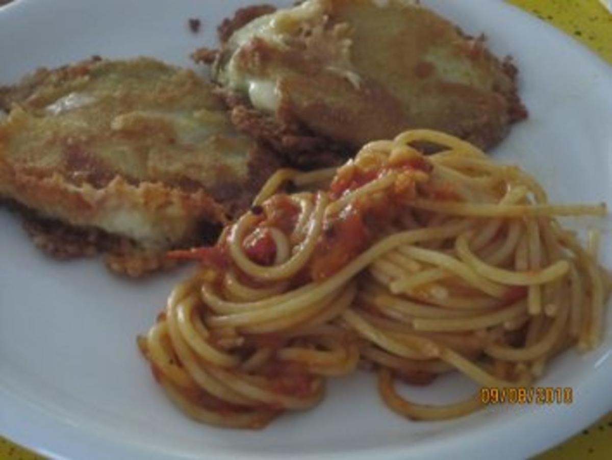 Vegetarische Schnitzel mit Spaghetti - Rezept