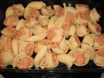 Gefüllte Muschelnudeln mit Thunfischfarce - Rezept