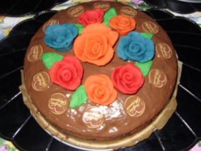 Rezept: Nuss-Kirschkuchen mit Deko.... 2 Jahre Kochbar :-) Nuss-Kirschkuchen mit Deko.... 2 Jahre Kochbar :-) - Rezept