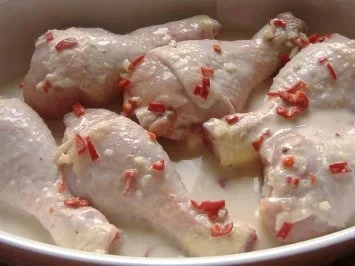 Marinierte Hähnchenbollen mit Salat in Zitronen-Wasabi-Vinaigrette - Rezept - Bild Nr. 2