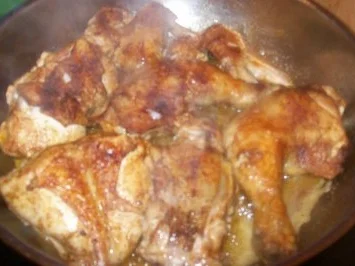 Rezept: Hühnchen - Hähnchen geschmort Bild Nr. 7 Hühnchen - Hähnchen geschmort - Rezept - Bild Nr. 7