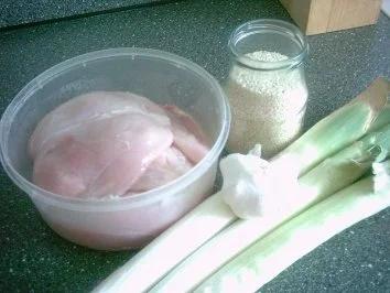 Rezept: Hähnchenbrust gefüllt mit Lauch und Sesam Bild Nr. 2 Hähnchenbrust gefüllt mit Lauch und Sesam - Rezept - Bild Nr. 2