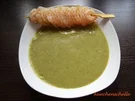 Zucchini-Mangold-Suppe mit Garnelenspieß - Rezept