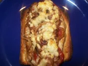 kleiner Snack - Minutensteak überbacken - Rezept