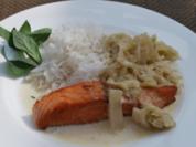 Lachsfilet mit Spitzkohlgemüse - Rezept