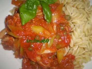 Nudeln mit Thunfisch - Kapern - Soße - Rezept - Bild Nr. 2